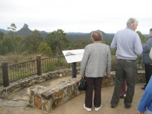 Overlooking the Glass House Mountains, Queensland.