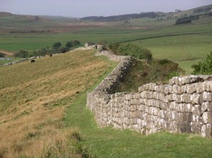 Hadrian's Wall just east of Greenhead Lough, Northumberland (from Wikipedia)