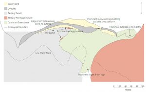 Map showing location of Cambrian Greenstone on Phillip Island. 