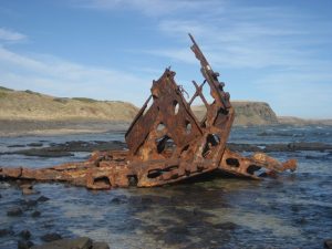 The wreck of the SS Speck on Phillip Island